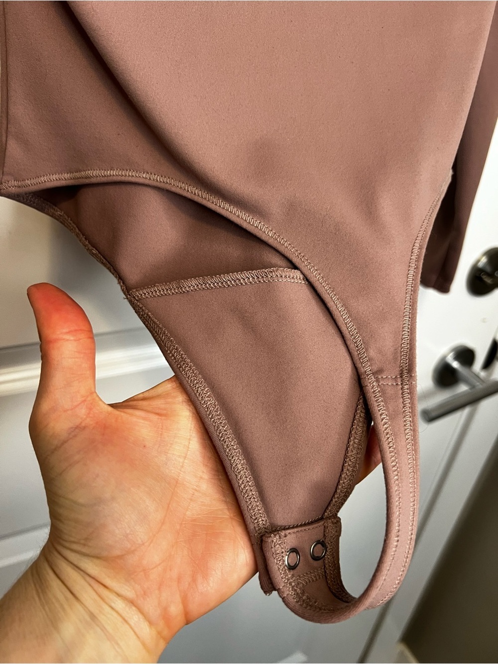 Abercrombie & Fitch Brown Long Sleeve Scoop Neck Bodysuit - Picture 4 of 9